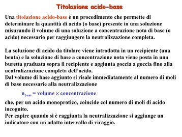 Titolazione acido-base - E. Mattei