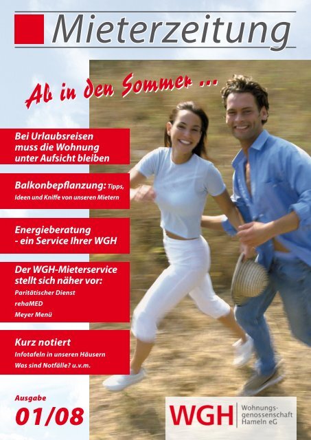 Ab in den Sommer ... - WGH - Wohnungsgenossenschaft Hameln eG