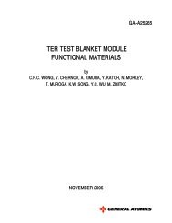 iter test blanket module functional materials - General Atomics ...