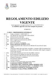 REGOLAMENTO EDILIZIO VIGENTE - Comune di Signa