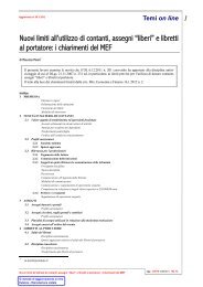 Nuovi limiti all'utilizzo di contanti, assegni “liberi” e libretti al portatore