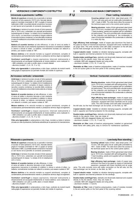 manuale tecnico ventilconvettori estro estro fan coils technical manual