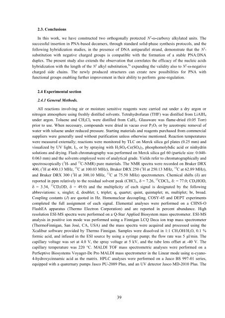 Synthesis and characterization of linear and cyclic ... - EleA@UniSA