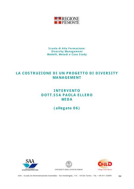 Atti Diversity Management - Università degli Studi di Torino