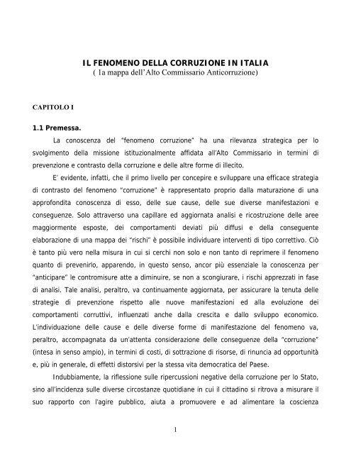 mappa della corruzione in Italia - Public Administration