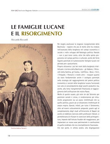 le famiglie lucane e il risorgimento - Consiglio Regionale della ...