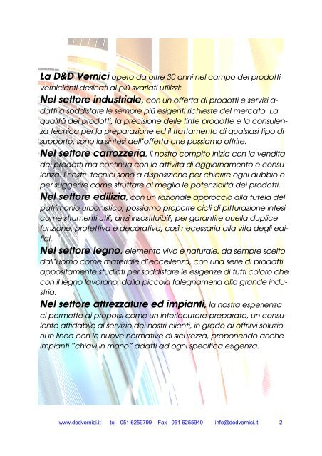 Catalogo D&D - Logo DeD Vernici