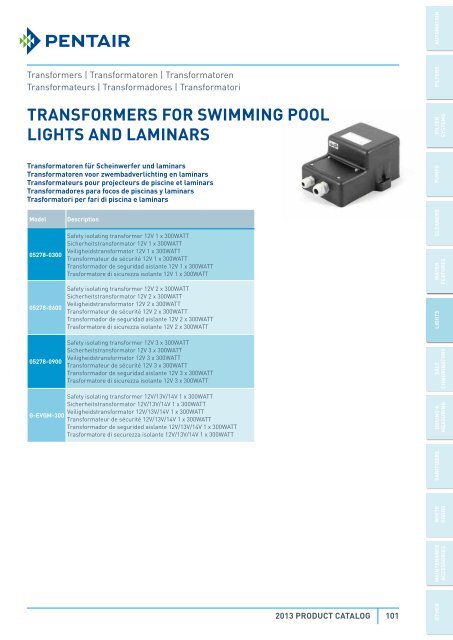 Catalog 2013 - Pentair Pool Europe