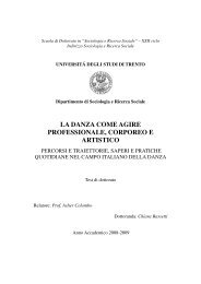 la danza come agire professionale, corporeo e ... - Unitn-eprints.PhD