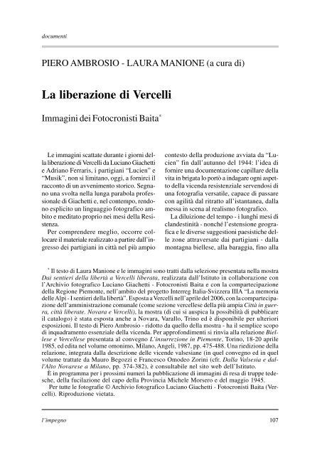 Giorgio Marincola e la missione “Bamon” - Istituto per la storia della ...