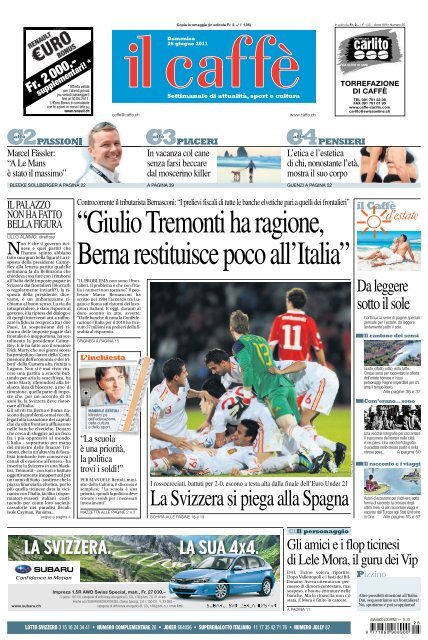 Giulio Tremonti ha ragione, Berna restituisce poco all'Italia”
