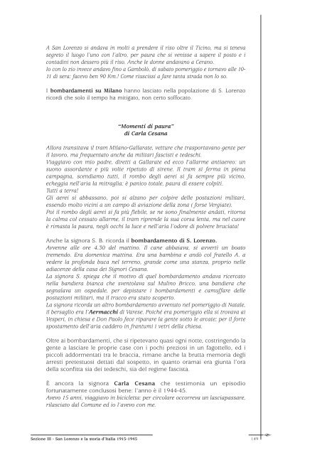 "Noi. Testimonianze e documenti in un libro per S. Lorenzo di ...