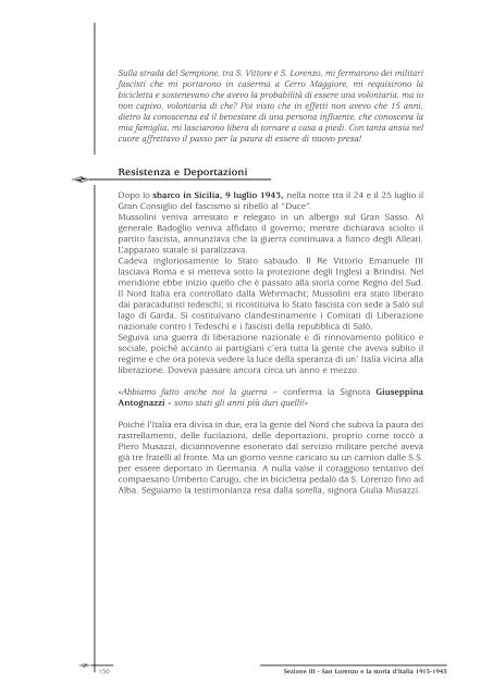 "Noi. Testimonianze e documenti in un libro per S. Lorenzo di ...