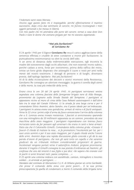 "Noi. Testimonianze e documenti in un libro per S. Lorenzo di ...