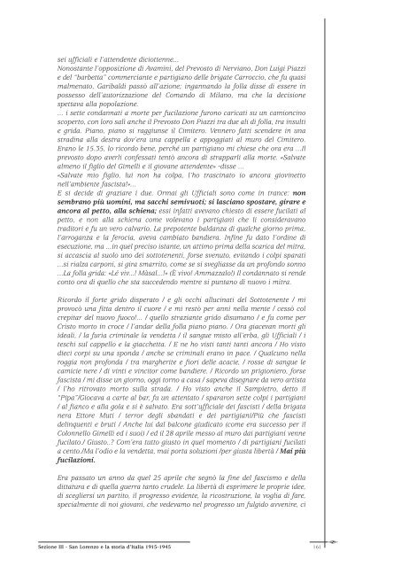 "Noi. Testimonianze e documenti in un libro per S. Lorenzo di ...