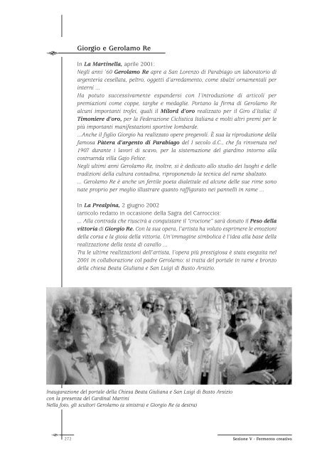 "Noi. Testimonianze e documenti in un libro per S. Lorenzo di ...