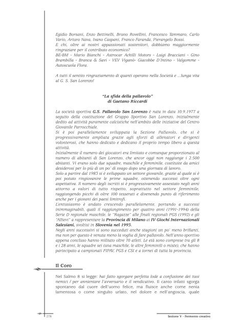 "Noi. Testimonianze e documenti in un libro per S. Lorenzo di ...