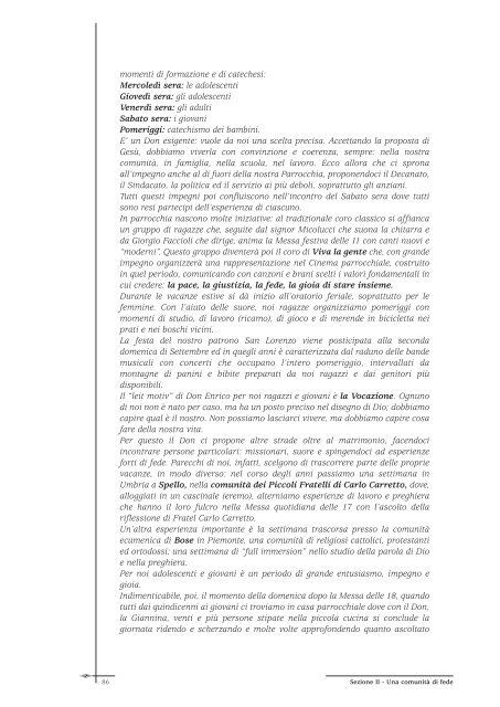 "Noi. Testimonianze e documenti in un libro per S. Lorenzo di ...