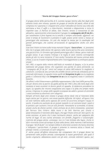 "Noi. Testimonianze e documenti in un libro per S. Lorenzo di ...