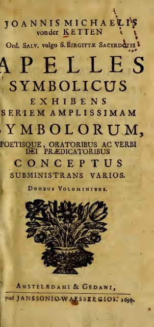 Apelles symbolicus, exhibens seriem amplissimam symbolorum ...