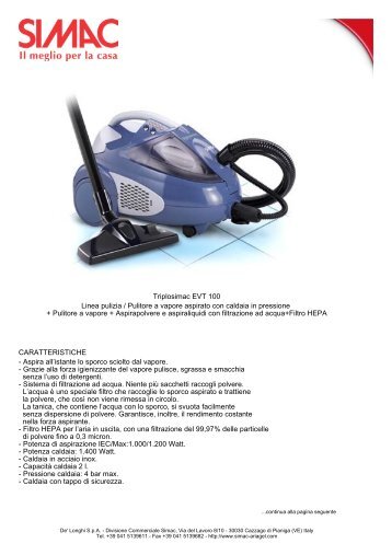 Triplosimac EVT 100 Linea pulizia / Pulitore a vapore ... - Venduto!