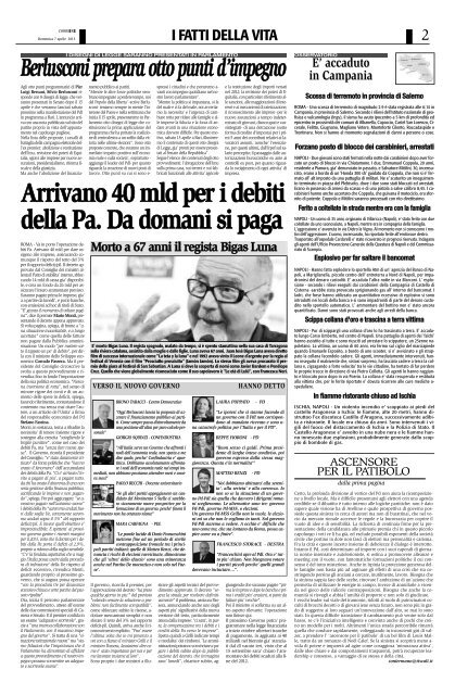 Edizione del 07/04/2013 - Corriere