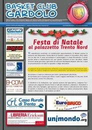 Giornalino – Dicembre 2012 - Basket Gardolo