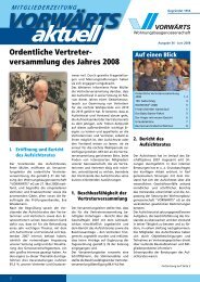 versammlung des Jahres 2008 - Wohnungsbaugenossenschaft ...