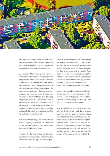 Geschäftsbericht 2011 - Wohnungsgenossenschaft "Treptow-Süd" eG