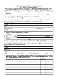 Autocertificazione - Università degli Studi di Foggia