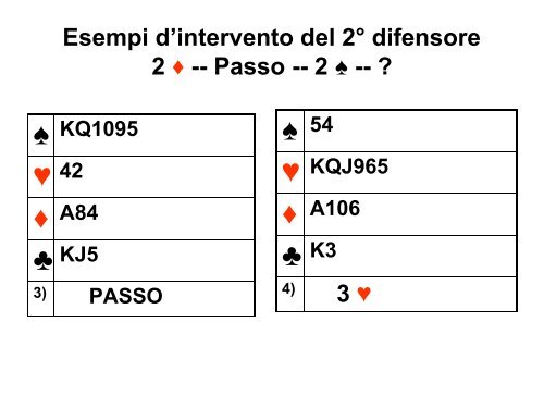 Convenzione 2 Quadri Multicolor - Difesa - Bridge Falconara