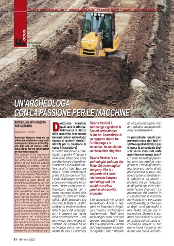 un'archeologa con lapassione per le macchine un ... - FederUnacoma