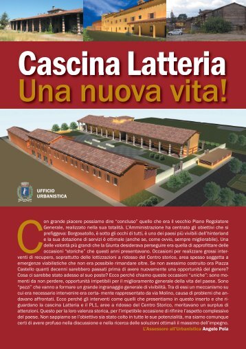 Inserto "Speciale Cascina Latteria" - Comune di Borgosatollo