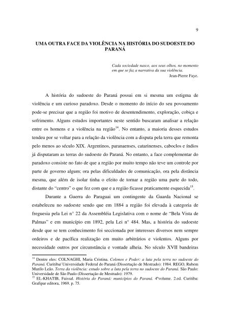 PARANÁ (1920-1930). 2006 - Universidade Federal do Paraná