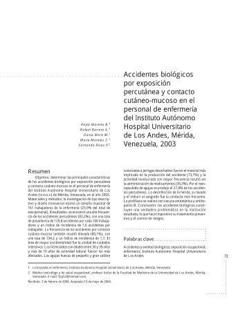 Accidentes biológicos por exposición percutánea y ... - Red Proteger