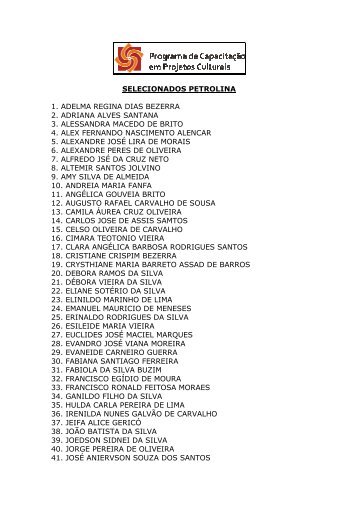 Lista de convocados para Petrolina