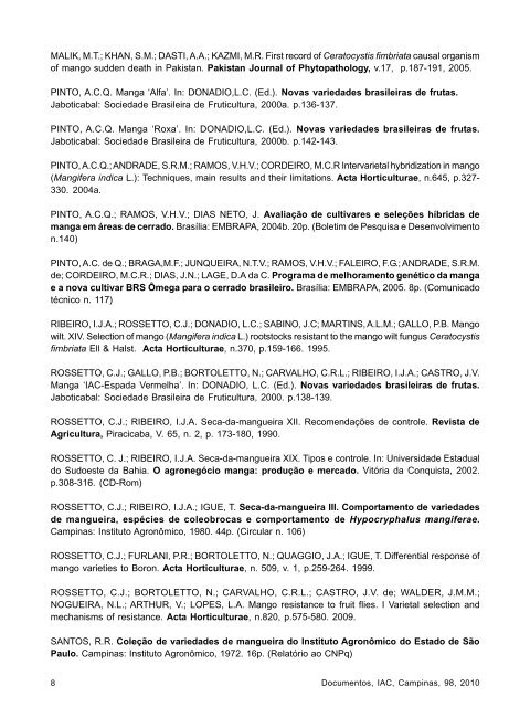 Documentos IAC 98 - (ISSN 1809-7693)