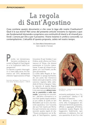La regola di Sant'Agostino - Suore Domenicane di Santa Caterina ...
