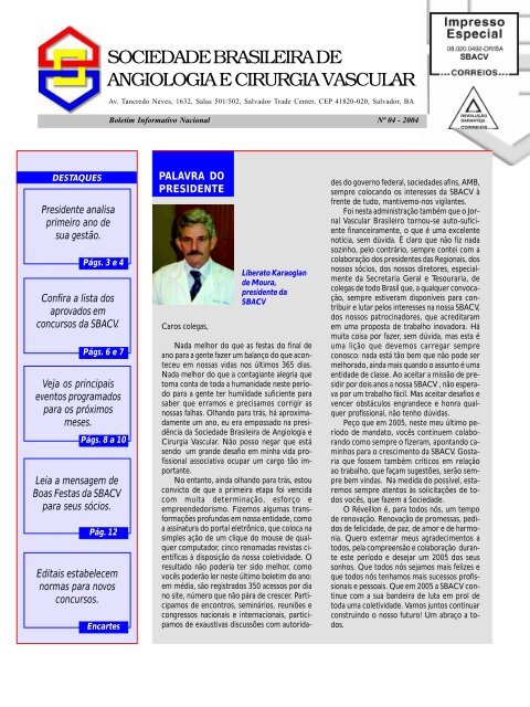 SBACV Em Pauta - Edição Setembro 21 - SBACV Nacional - Página 1 - 26, PDF  Online