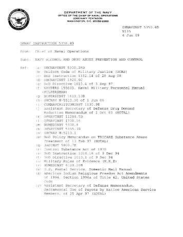opnavinst 53504 d navy medicine us navy