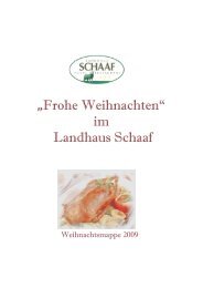 âFrohe Weihnachtenâ im Landhaus Schaaf