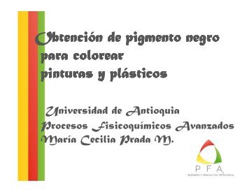 Obtención de pigmento negro para colorear pinturas y plásticos