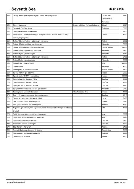 Pełny katalog - Eduksiegarnia.pl