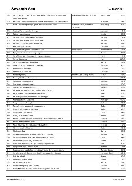 Pełny katalog - Eduksiegarnia.pl