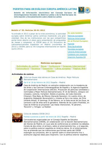 Puentes 93 - América Latina - Portal Europeo | REDIAL CEISAL