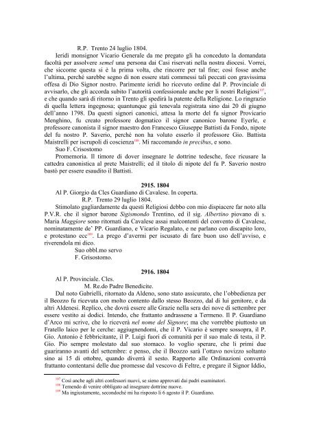 Tovazzi epistolario 7 (ms 62) - Provincia Tridentina