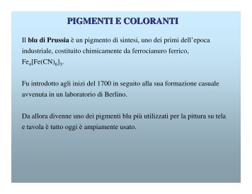 PIGMENTI E COLORANTI