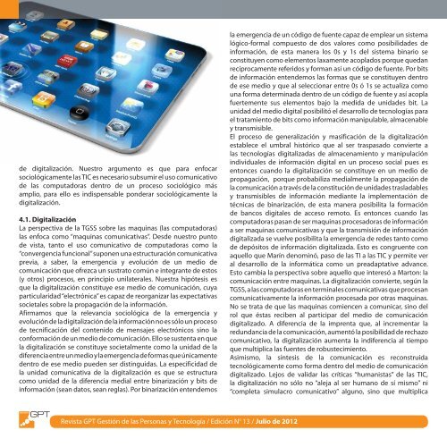 Descargar Nº 13 - Revista Gestión de las Personas y Tecnología