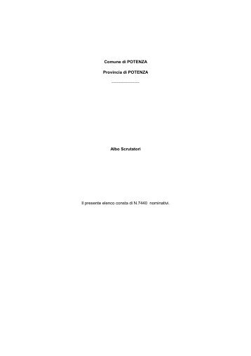 ALBO SCRUTATORI 2013.pdf - Comune di Potenza