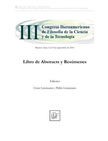 Libro de Abstracts y Resúmenes - Pablo Lorenzano - Página personal